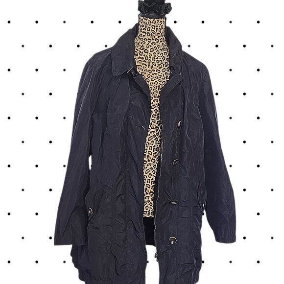 Vintage waterproof coat with with pinstripe liner inside - Picture 4 of 5